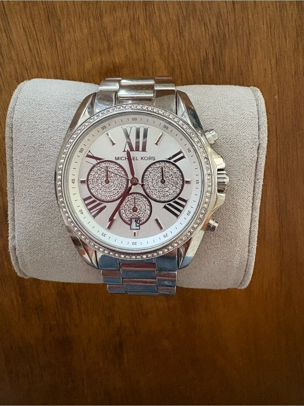 Michael Kors Silver Crystal Dial Chronograph Watch